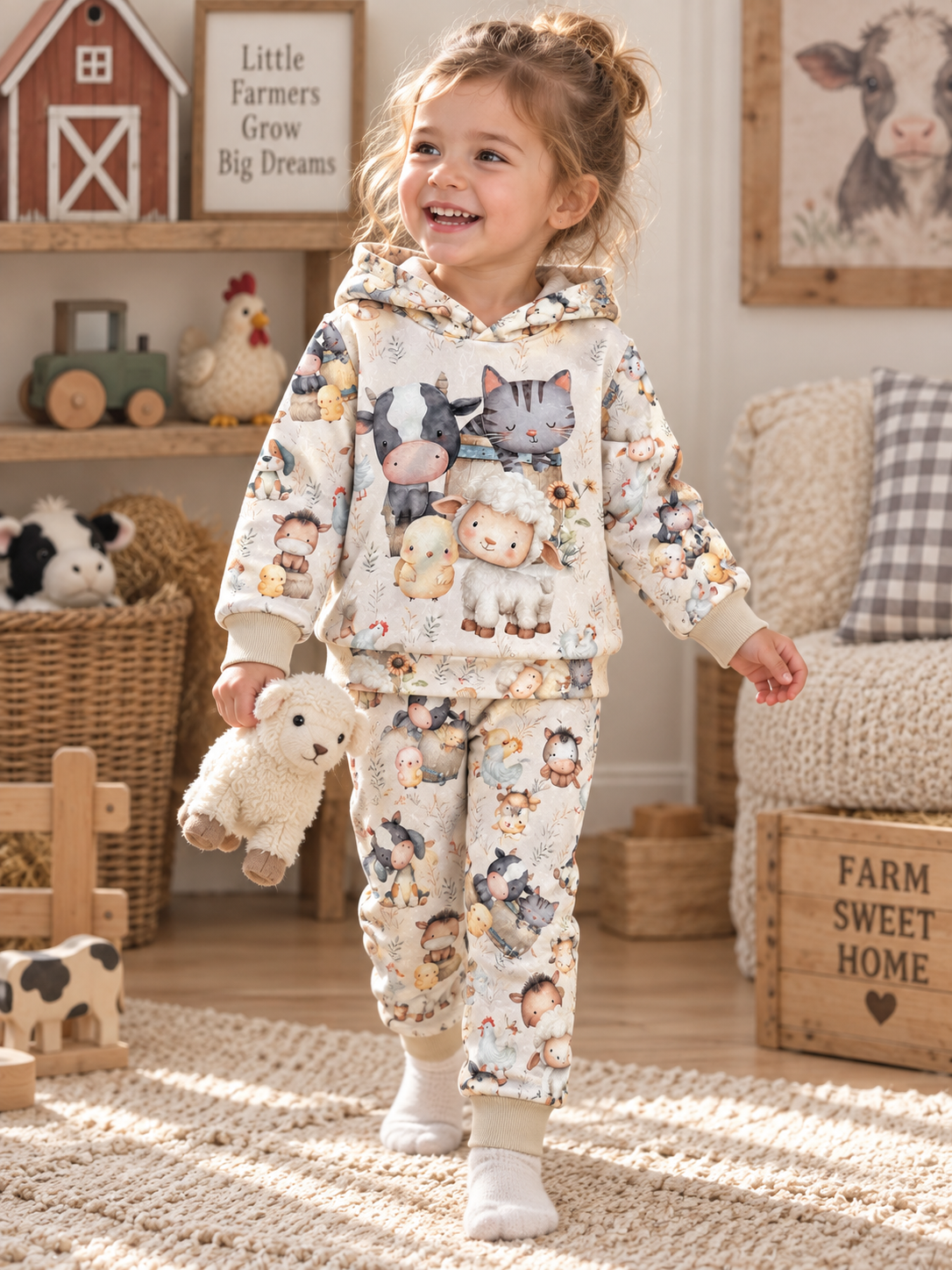 Boys Girls Farm Animals Set lifestyle image