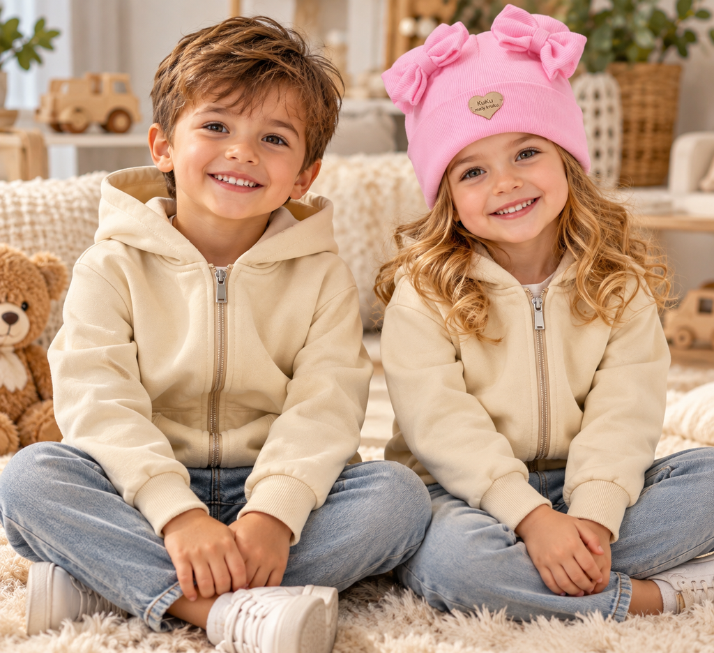 Boys/Girls Beige Hoodie
