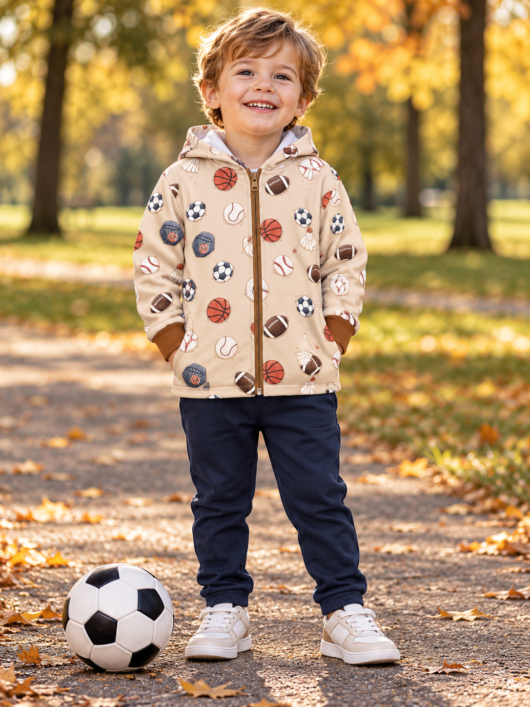 Boys Soft-shell Coat Balls