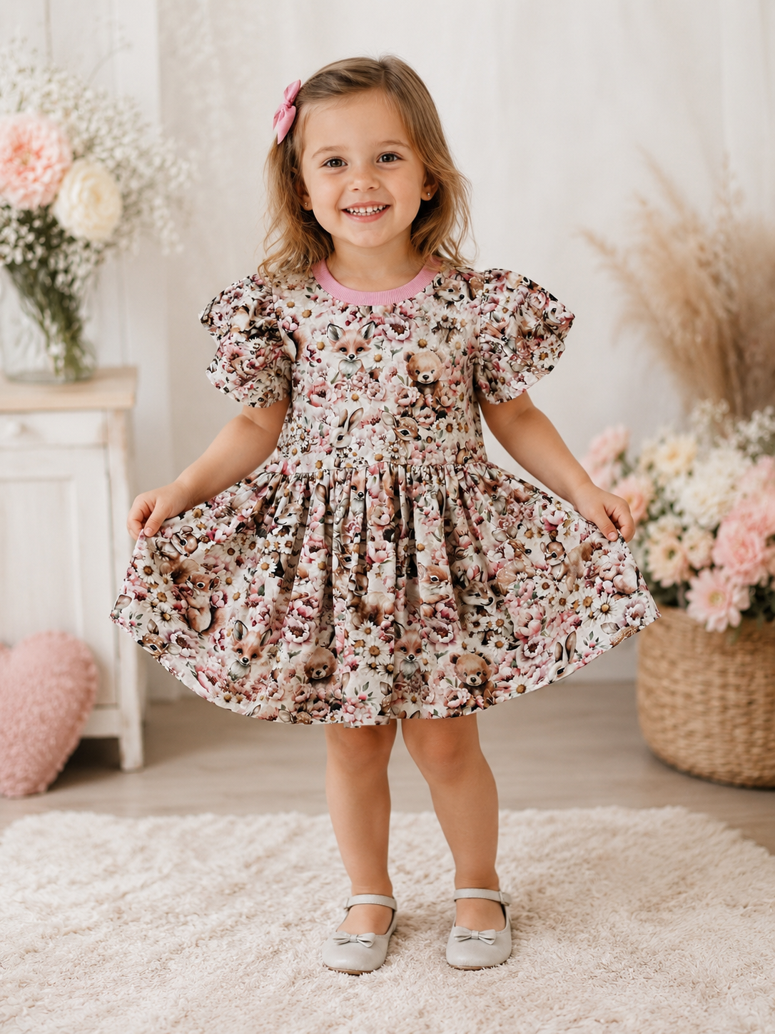 Girls Forest Animal Dress