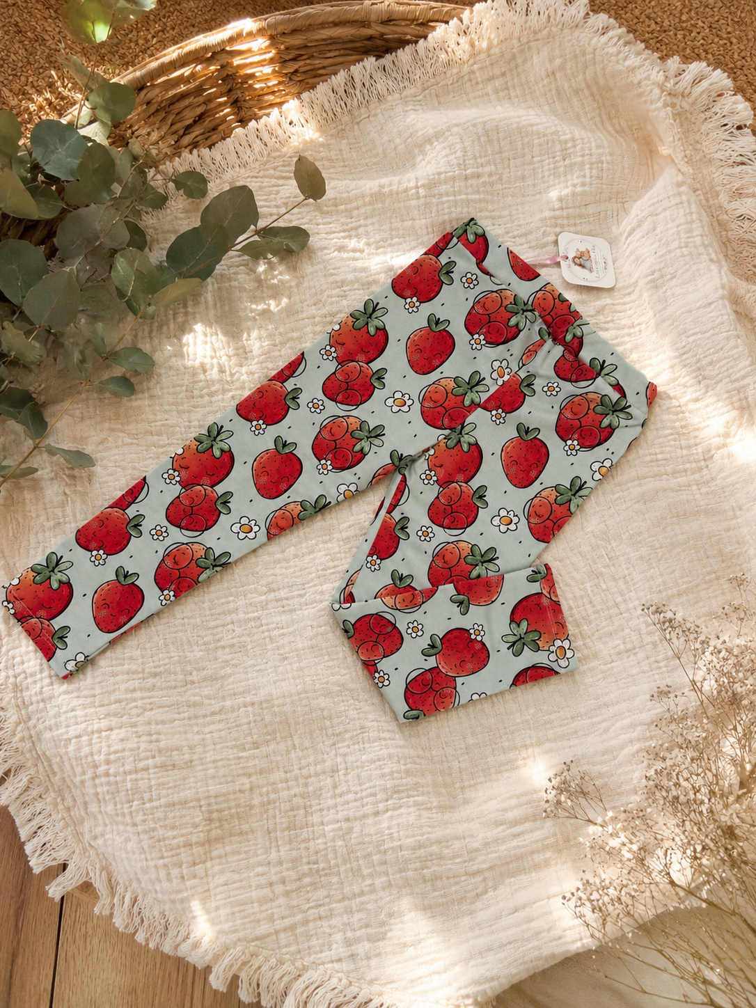 Girls Strawberries Leggings