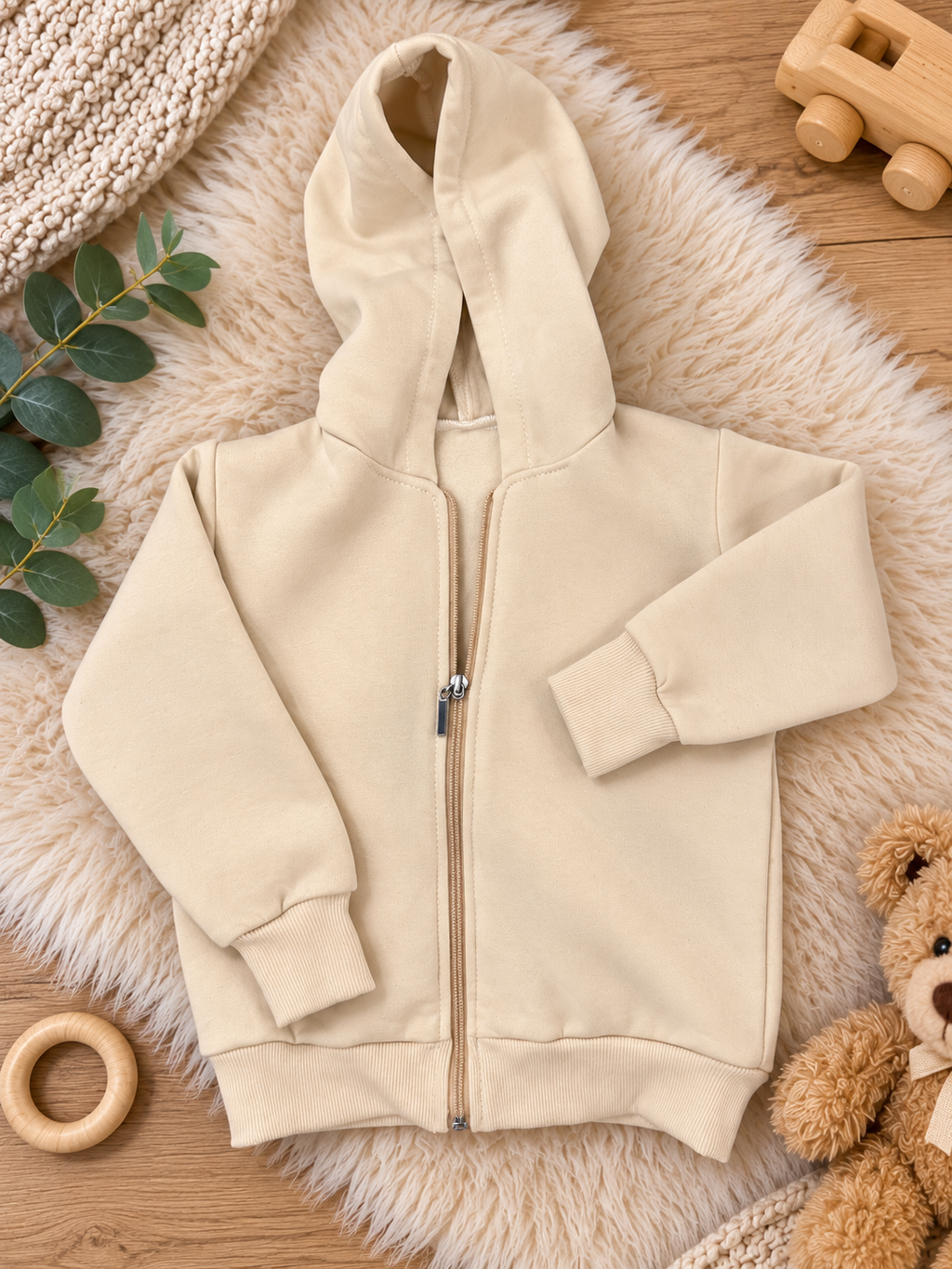 Boys/Girls Beige Hoodie