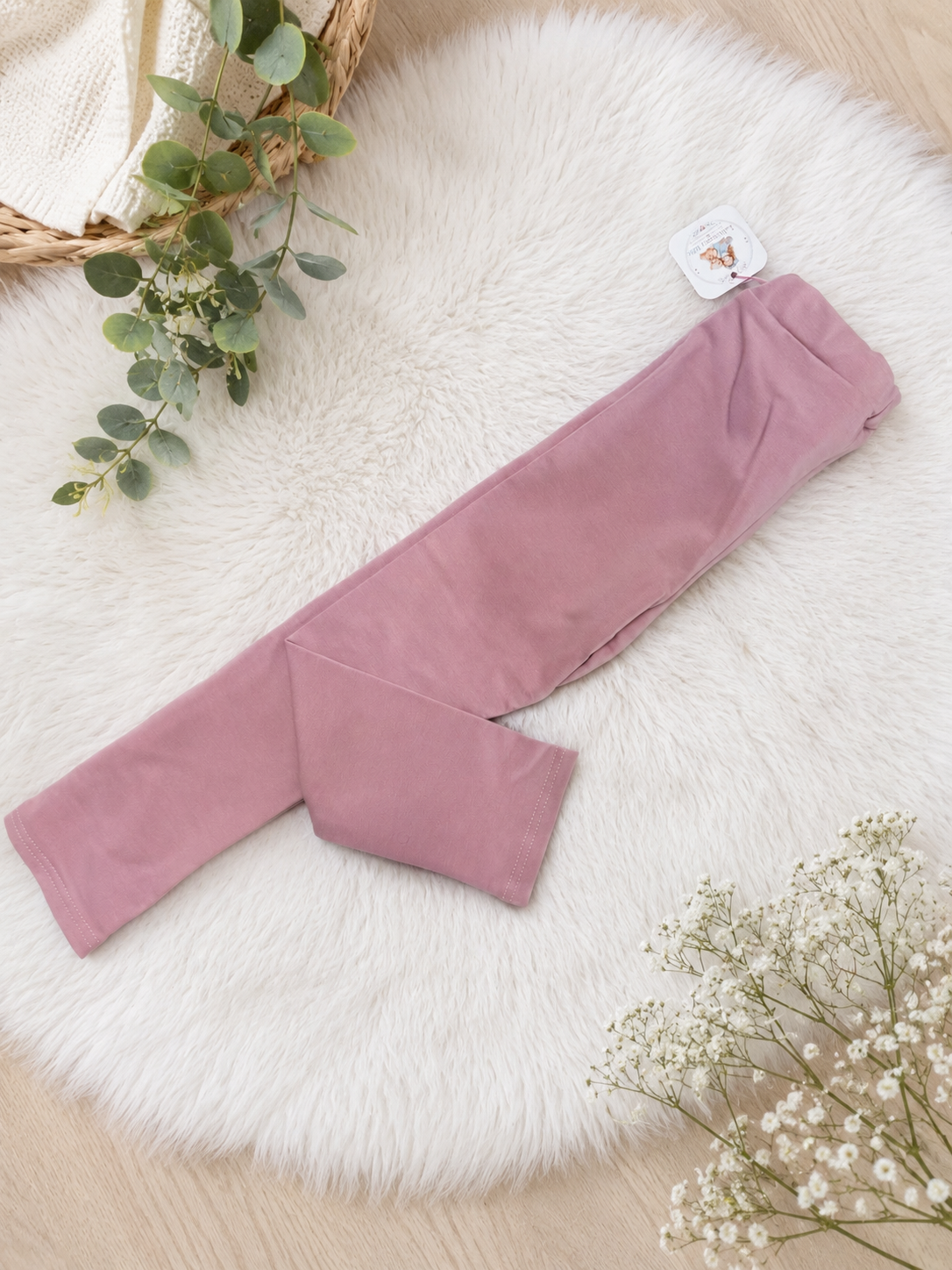 Girls Dusty Pink Leggings