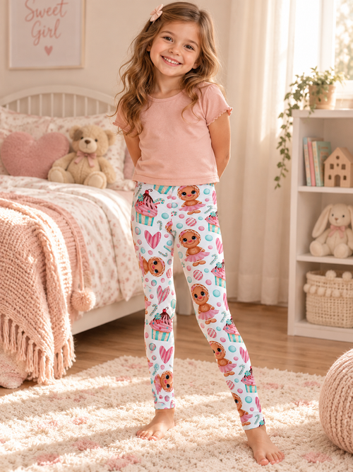 Child wearing Girls Candy Leggings