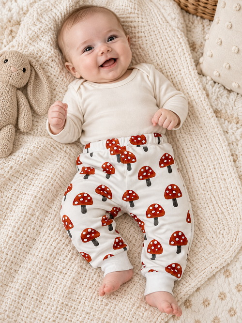 Baby Boys/Baby Girls Mushroom Sweatpants lifestyle image