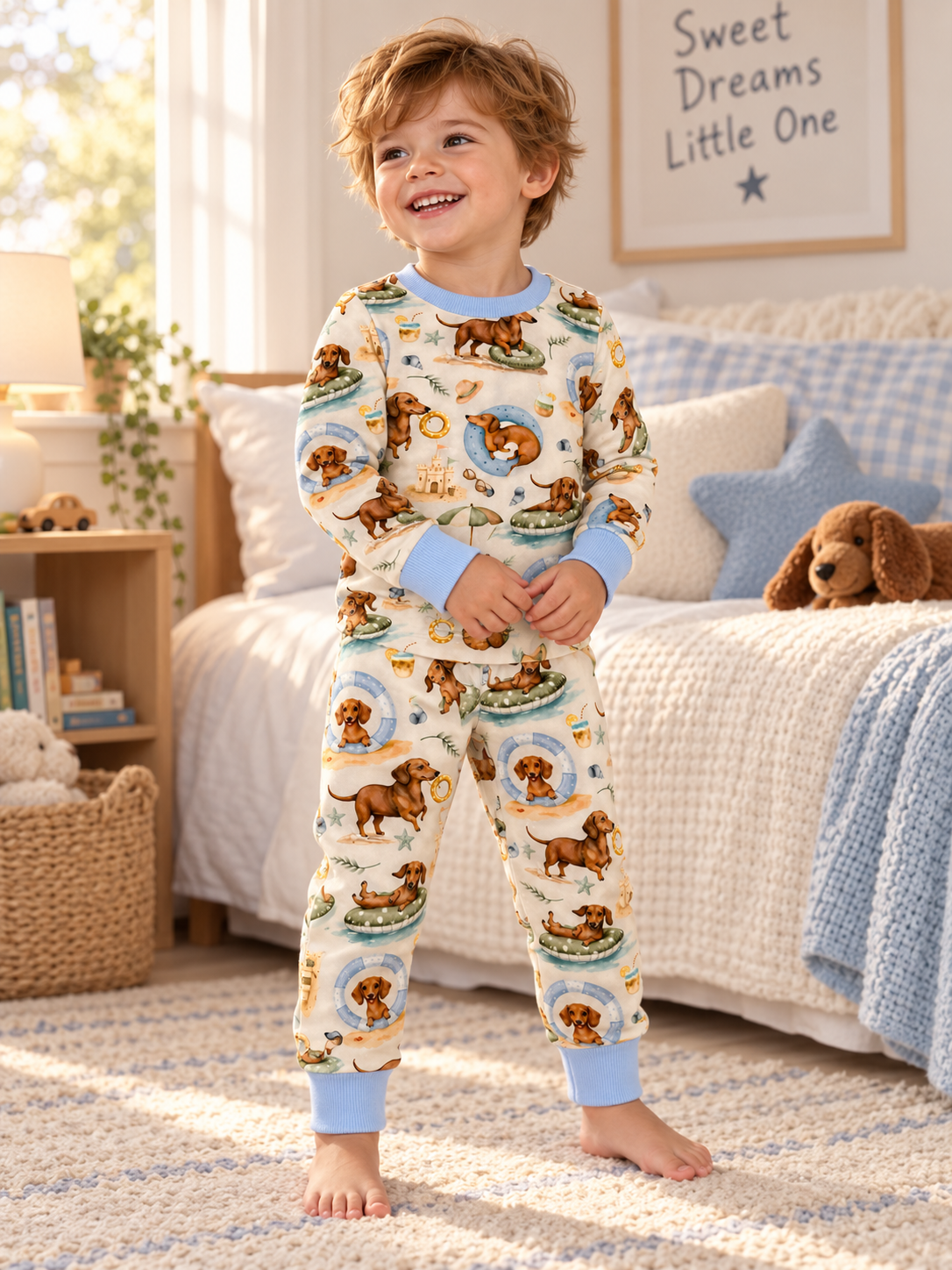 Boy wearing Boys and Baby Boys Dogs Pajamas