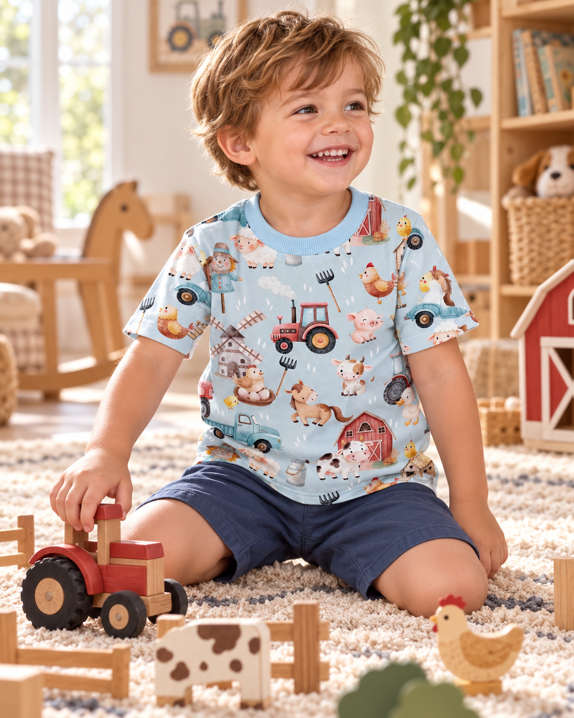 Boys Blue Farm T-Shirt lifestyle image