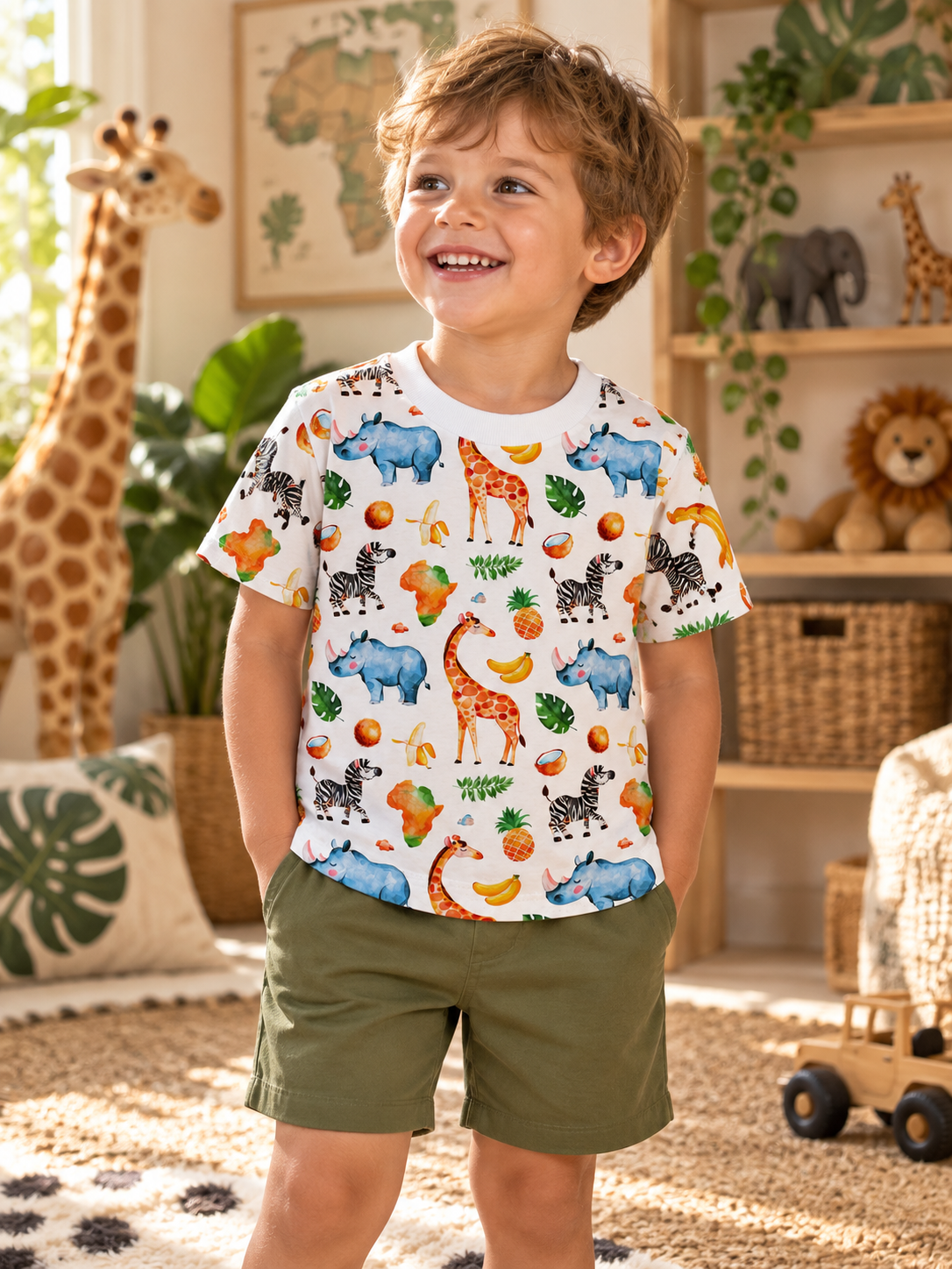 Boy wearing Boys Safari T-Shirt