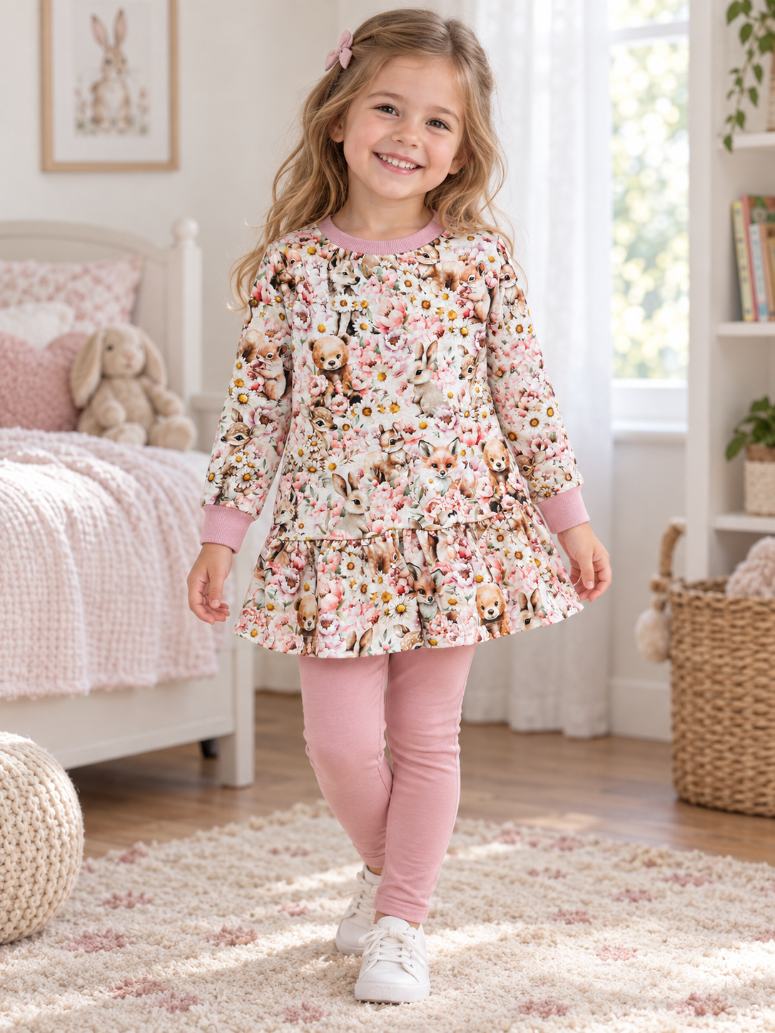 Child wearing Girls Deer Tunic